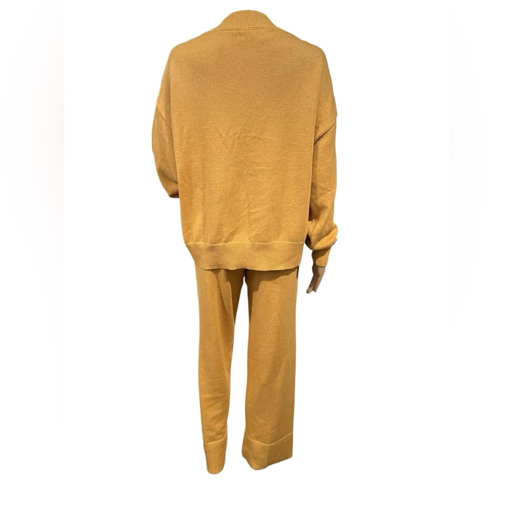 NWOT Free People Beach Womens Solar 2 Piece Cardigan & Pants Set XS Gold Heather - Picture 4 of 13